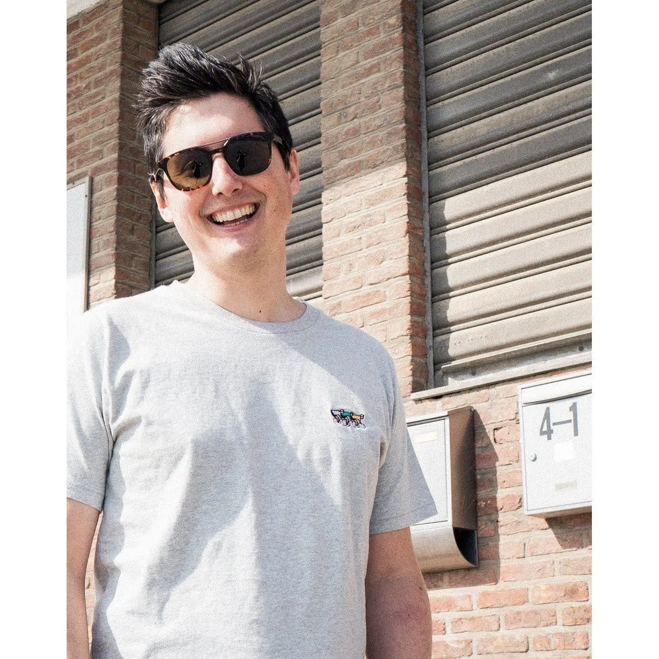 ERSTWHILE Tshirt  Waaier TDF - Light Grey - Image 3
